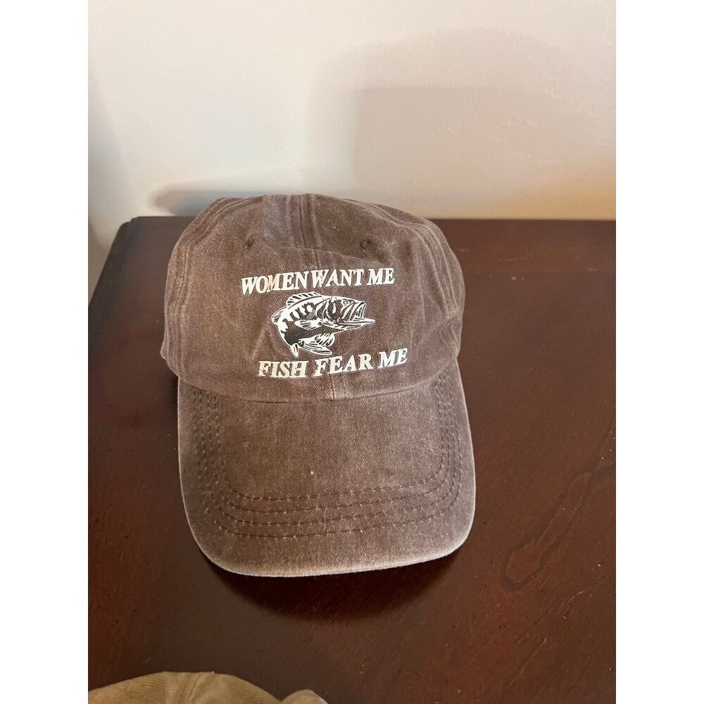 Women Love Me Fish Fear Me Brown Hat